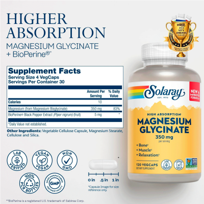 Solaray Magnesium Glycinate 350mg