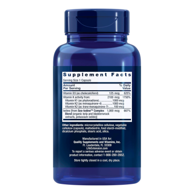 Life Extension Vitamins D and K with Sea-Iodine™