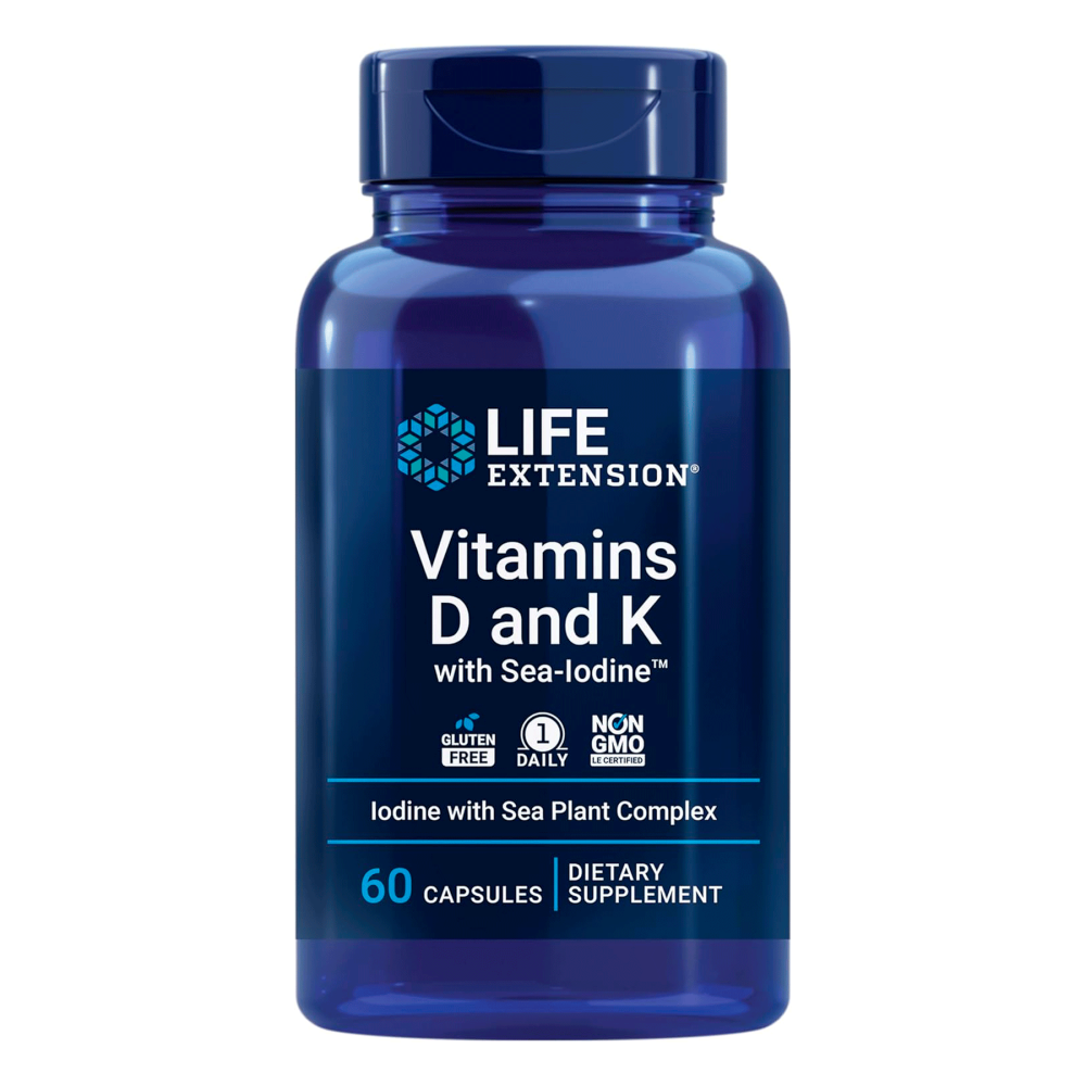 Life Extension Vitamins D and K with Sea-Iodine™