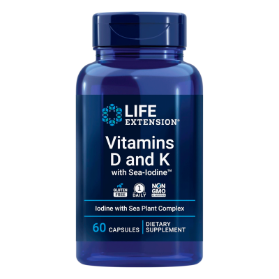 Life Extension Vitamins D and K with Sea-Iodine™