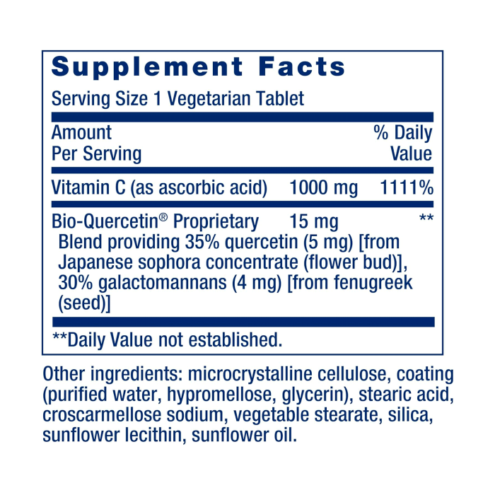 Life Extension Vitamin C and Bio-Quercetin